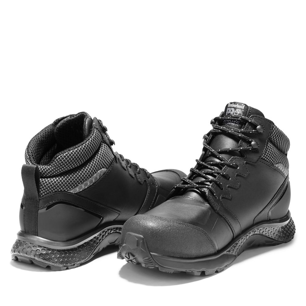 Bocanci De Muncă Timberland Barbati Negrii - Pro® Reaxion Comp Toe - Romania - NKWHRY792